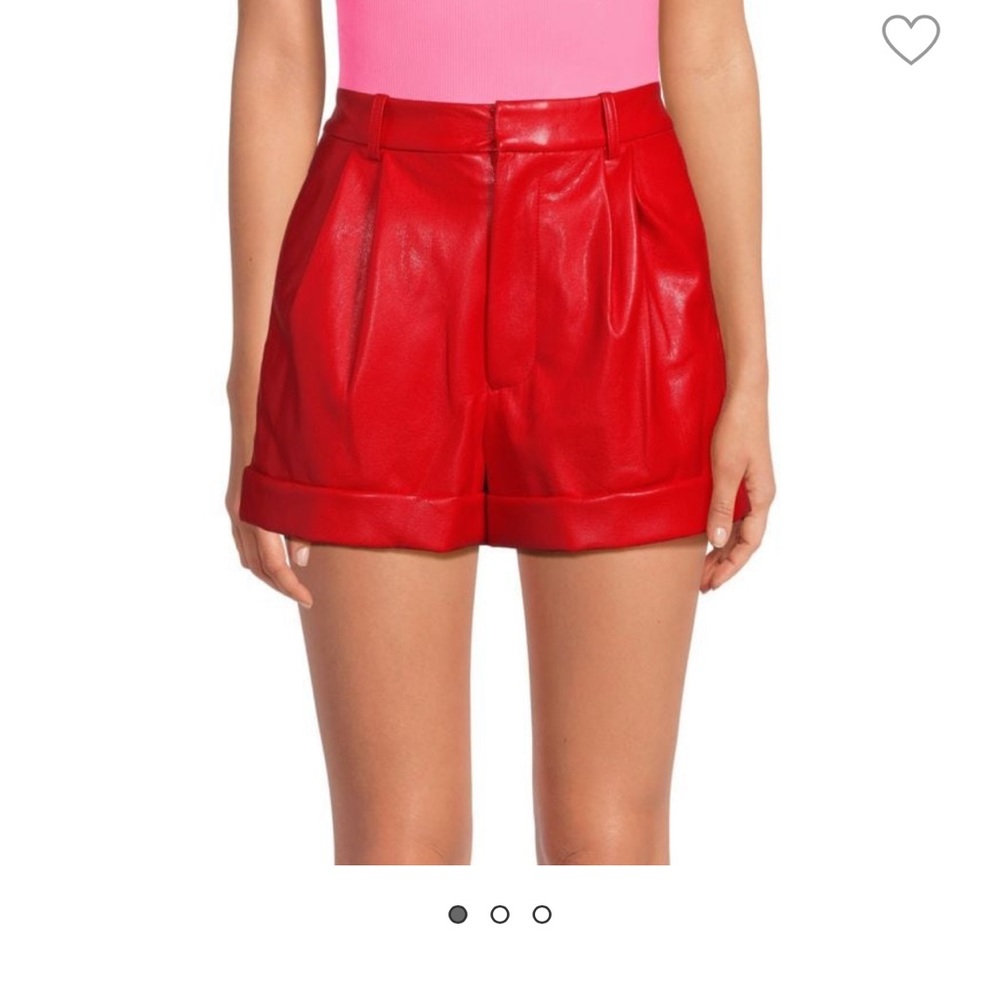 Conry Pleated Faux Leather Shorts